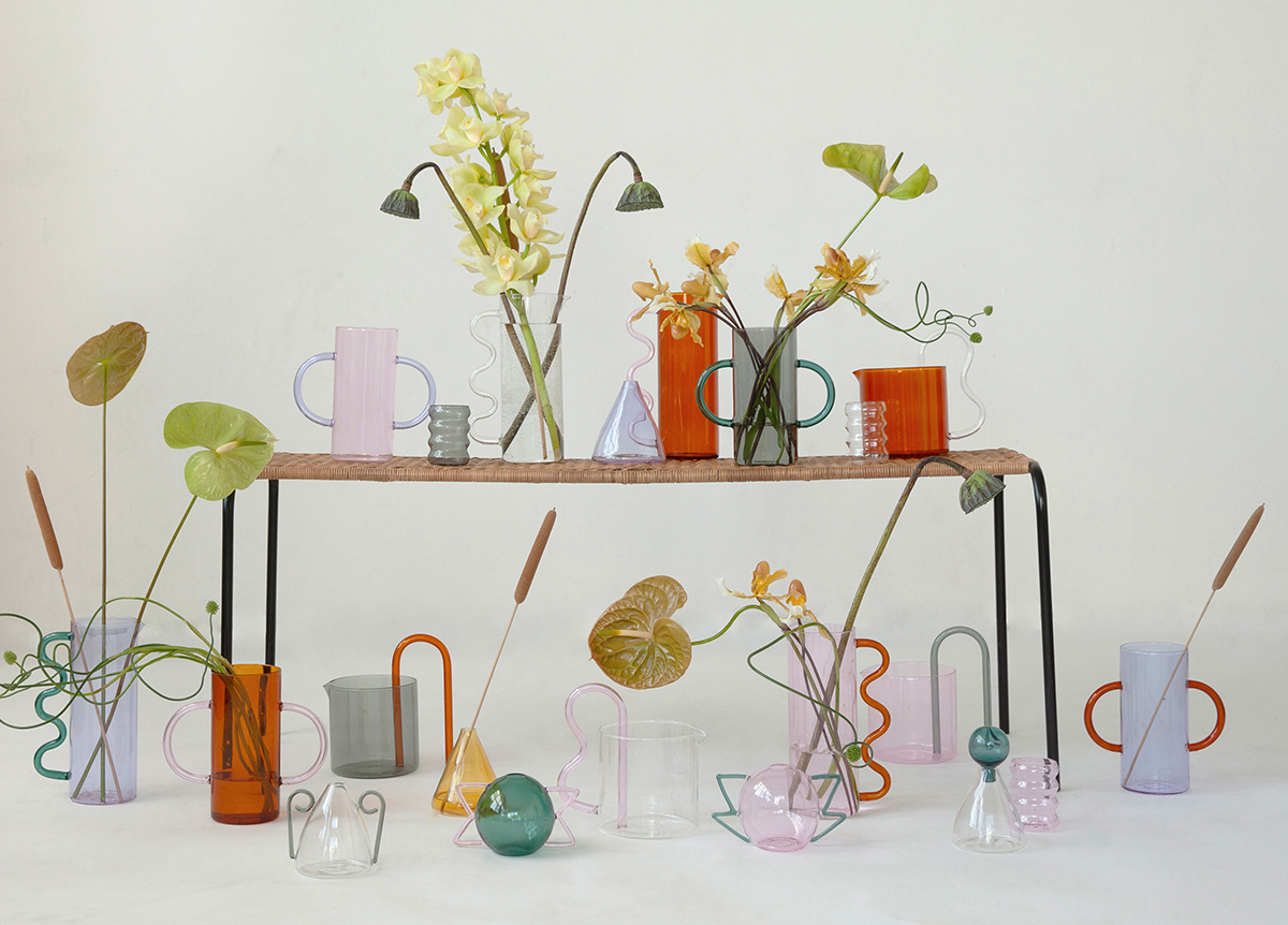 modern glassware trend via wallflower blog