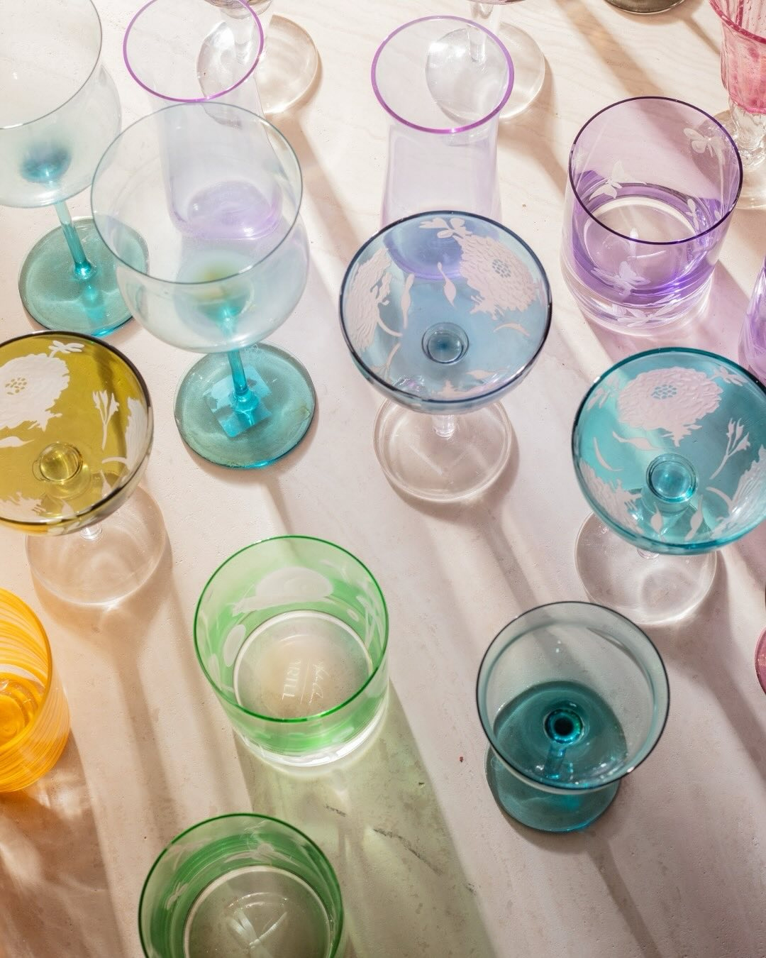 abc home colorful glassware