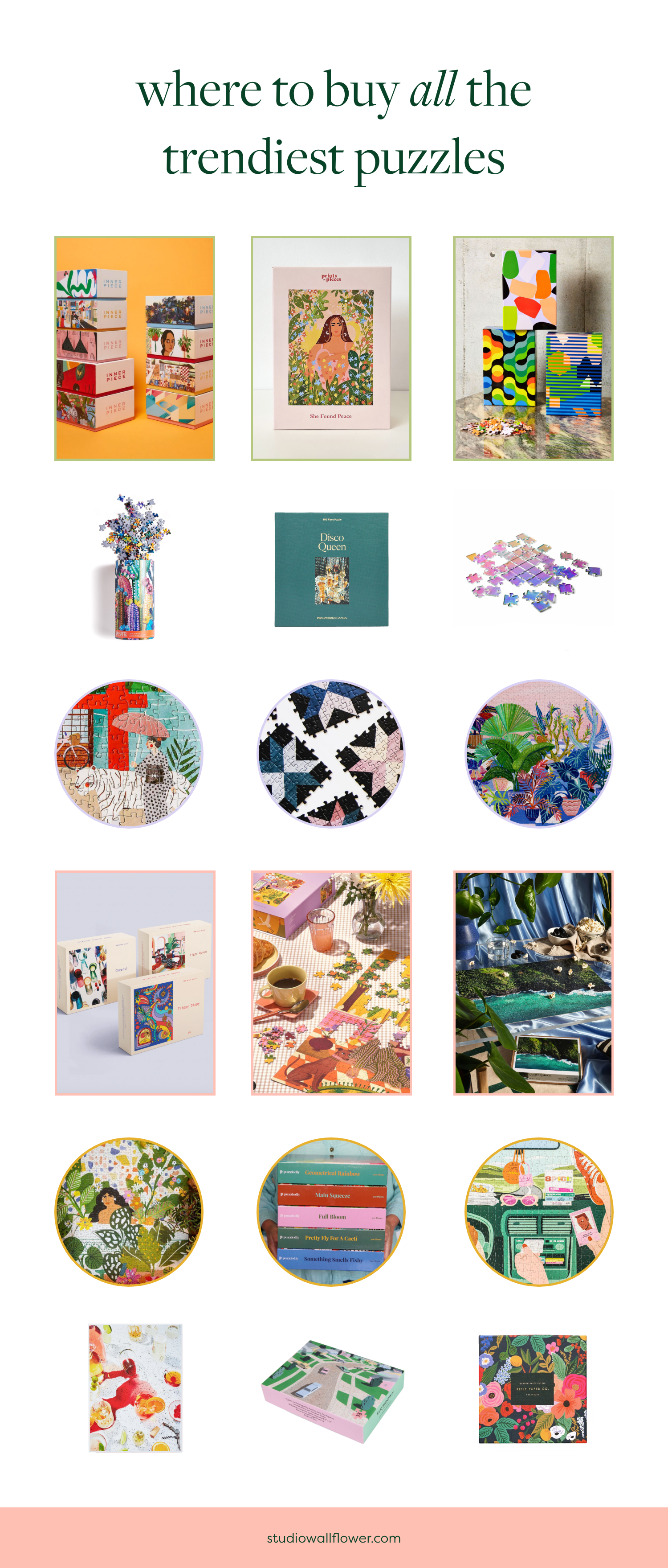 where to buy all the trendiest puzzles on instagram via wallflower