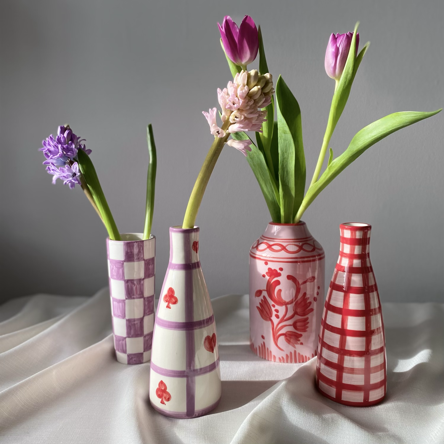 Hand painted vases by vaisselleboutique