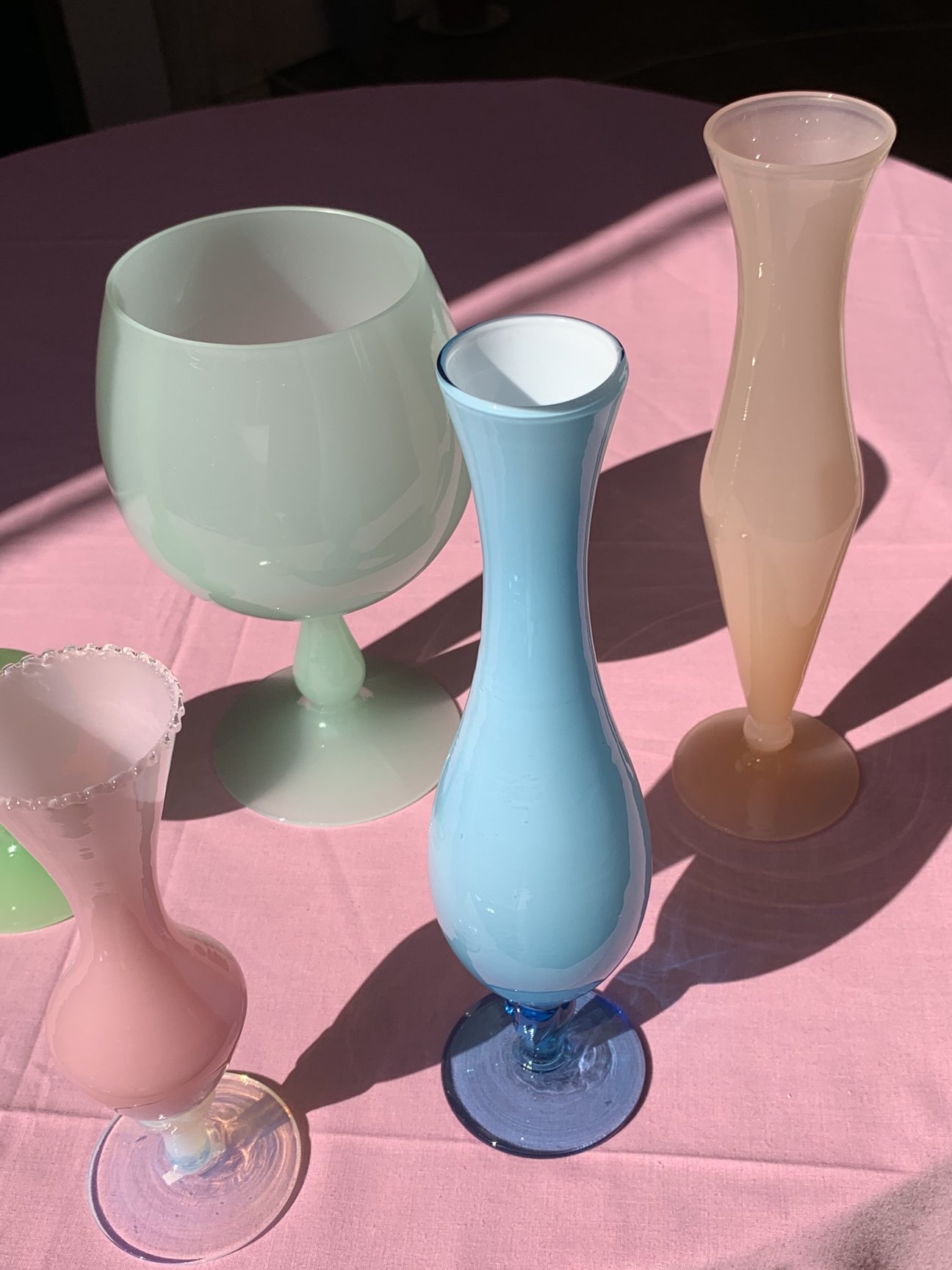 pastel vintage vases