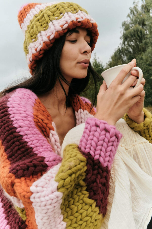 Hope Macaulay Chunky Crochet Sweater and Hat