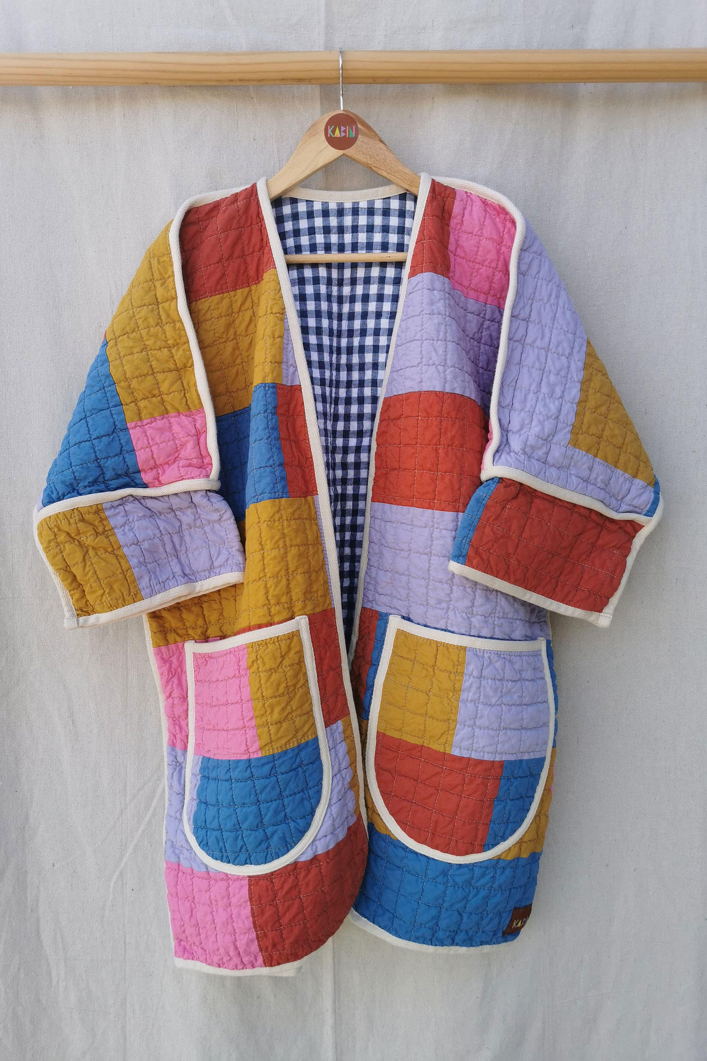 colorblock patchwork quilt jacket by KABINthreadsNZ