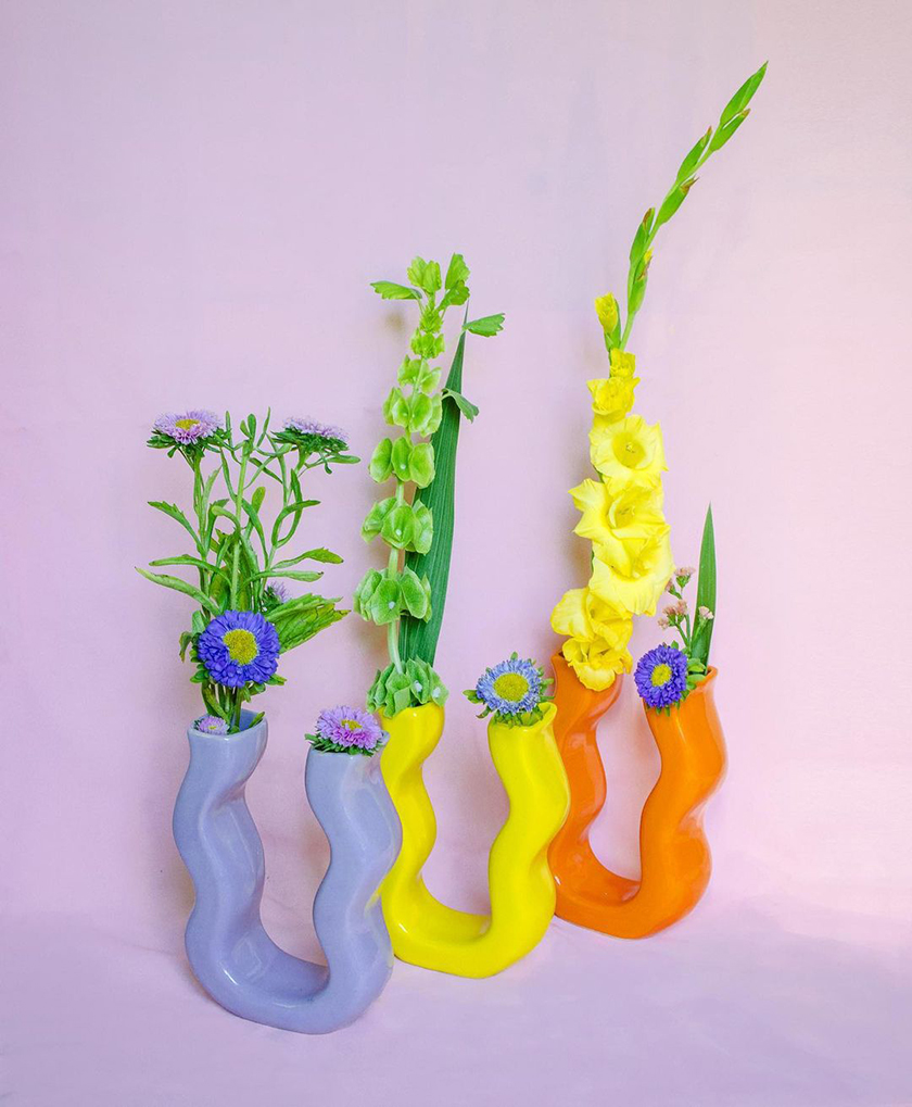 wavy vases by feral estudio