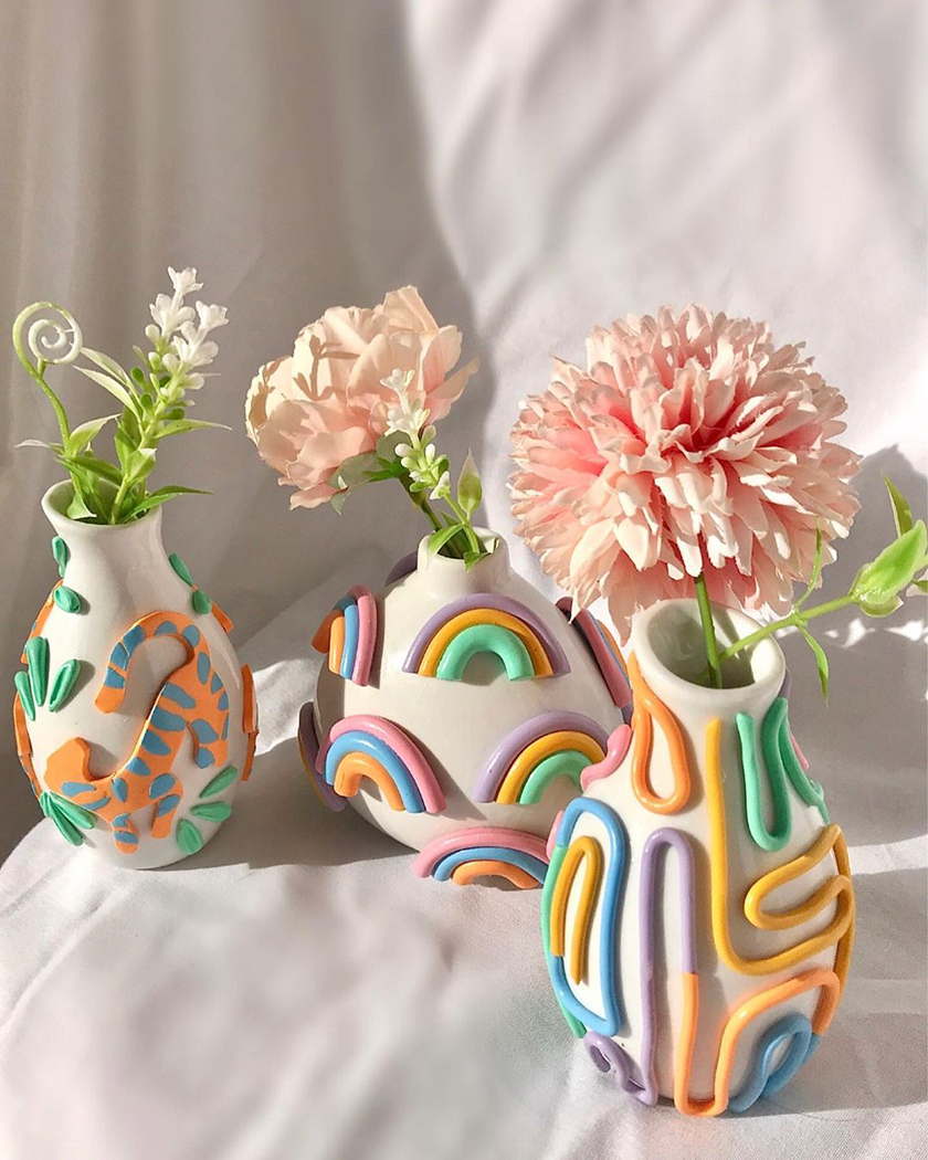 colorful unique vases by sun sprinkles