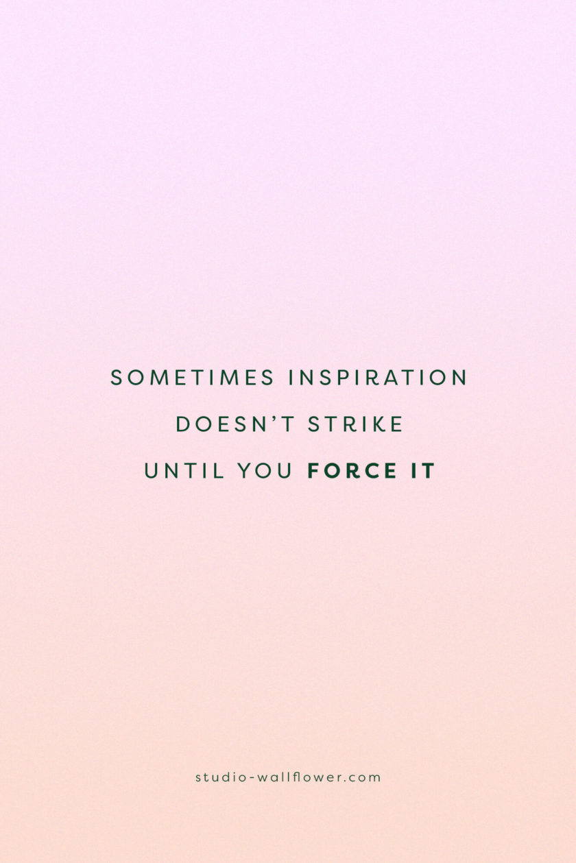 How To Force Inspiration - How To Be Inspired via wallflower