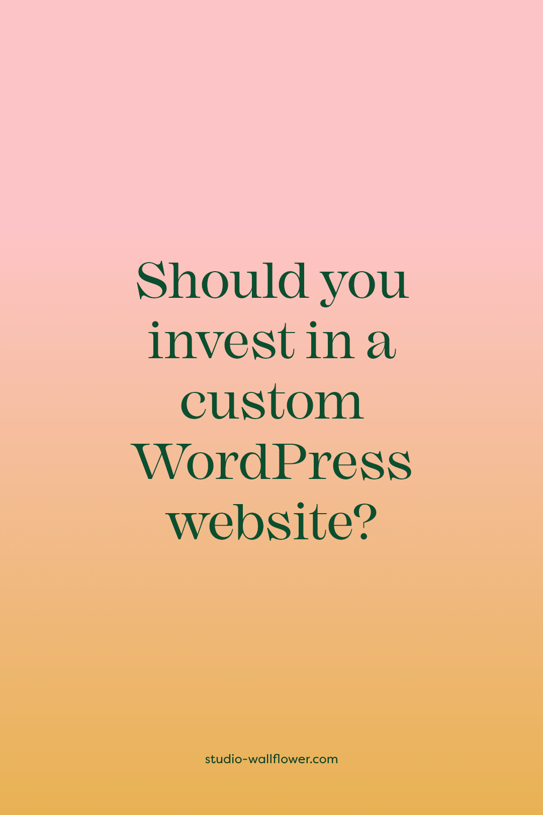 custom wordpress website