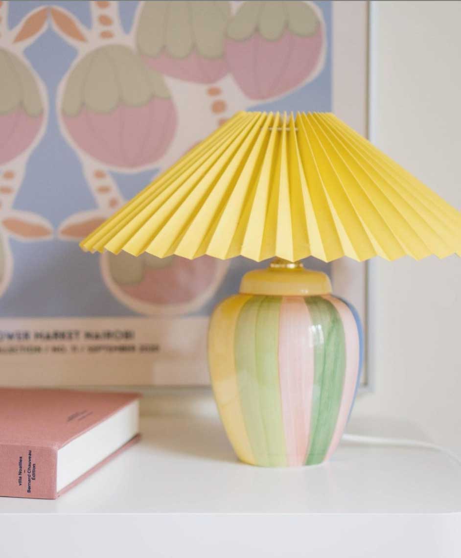 Pastel colorblock lamp by mattina moderna