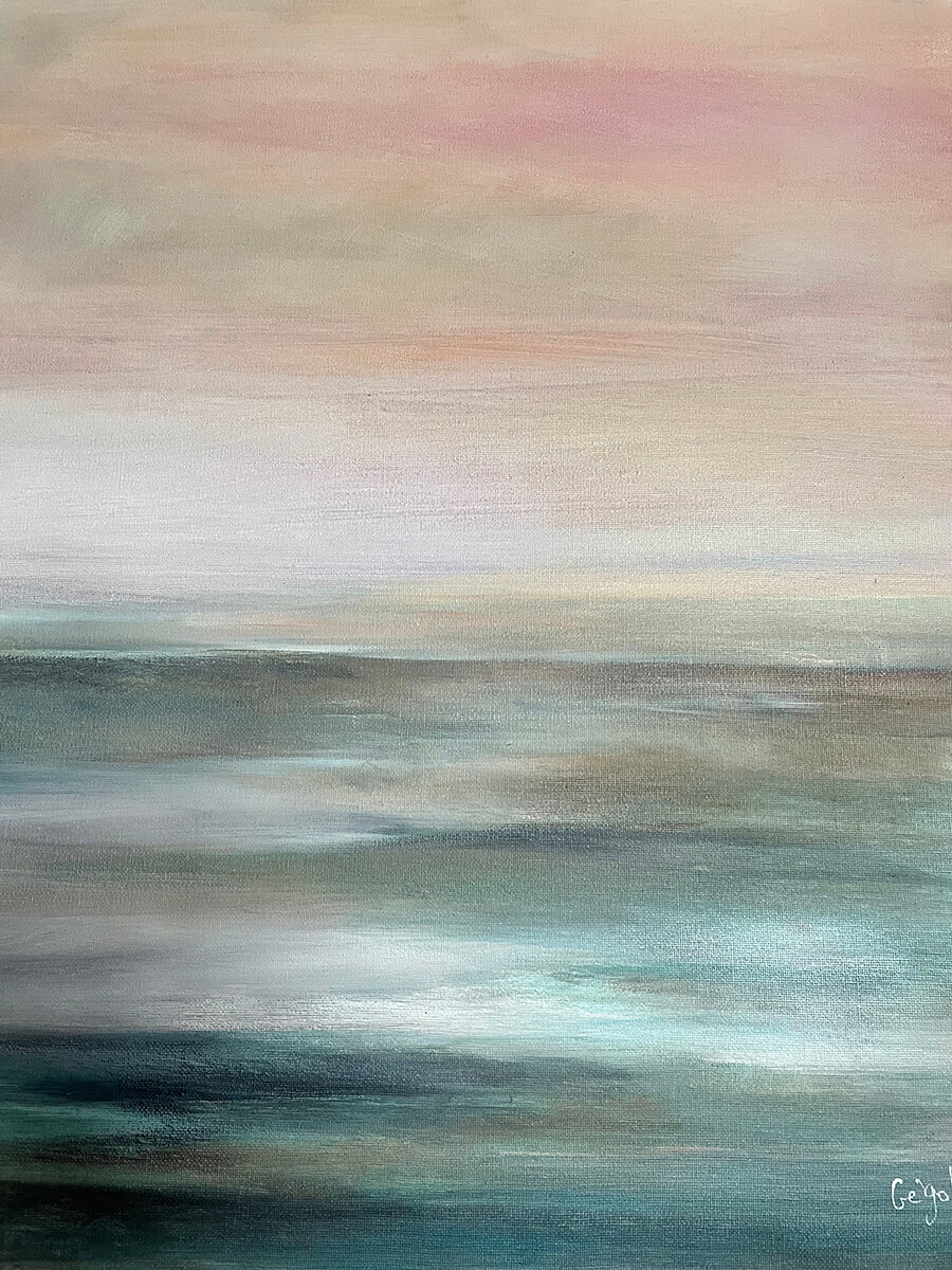 Abstract seascape art by Corinne Gegot on Etsy