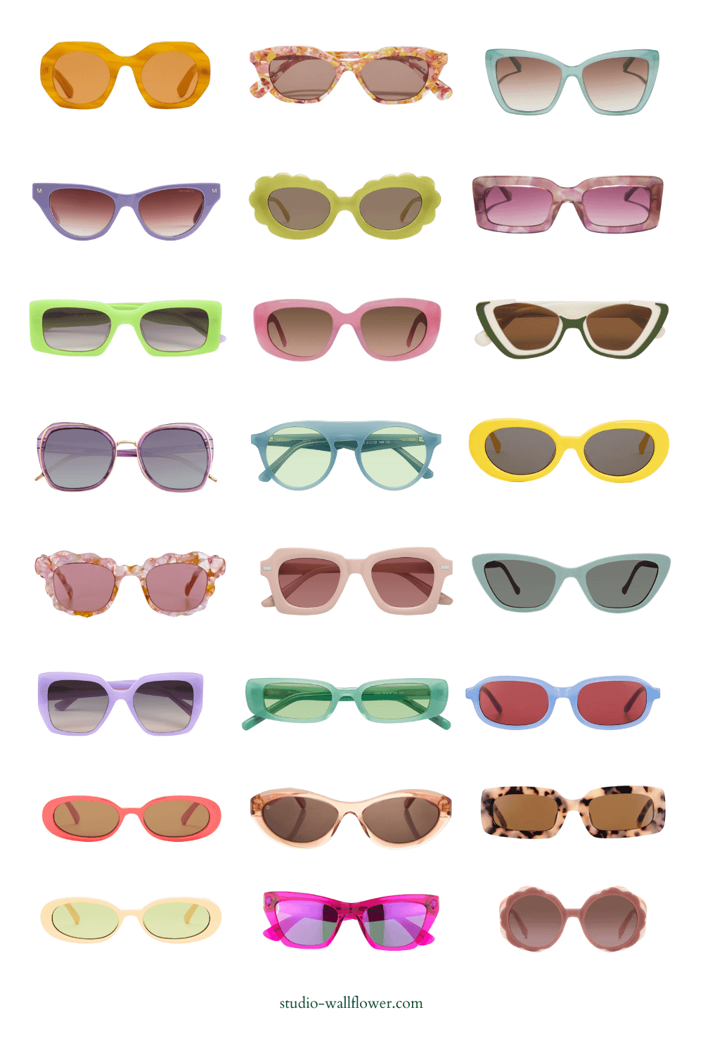 24 colorful sunglasses for summer 2025
