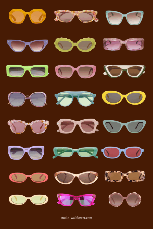 24 colorful sunglasses for summer 2025