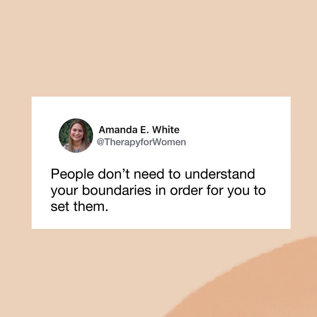 Set boundaries when dealing with anxiety @therapyforwomen