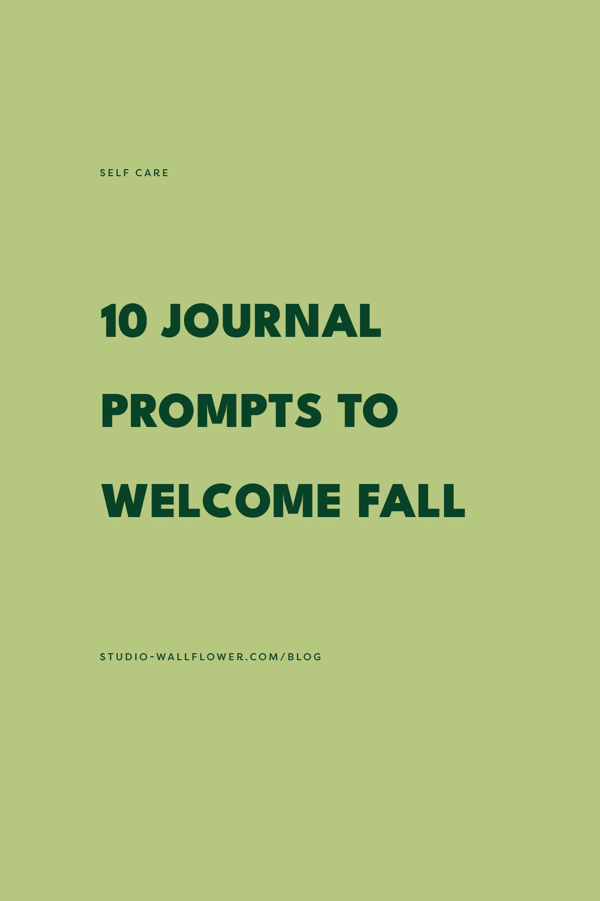 10 Fall Journal Prompts | Journaling Prompts for Self Care