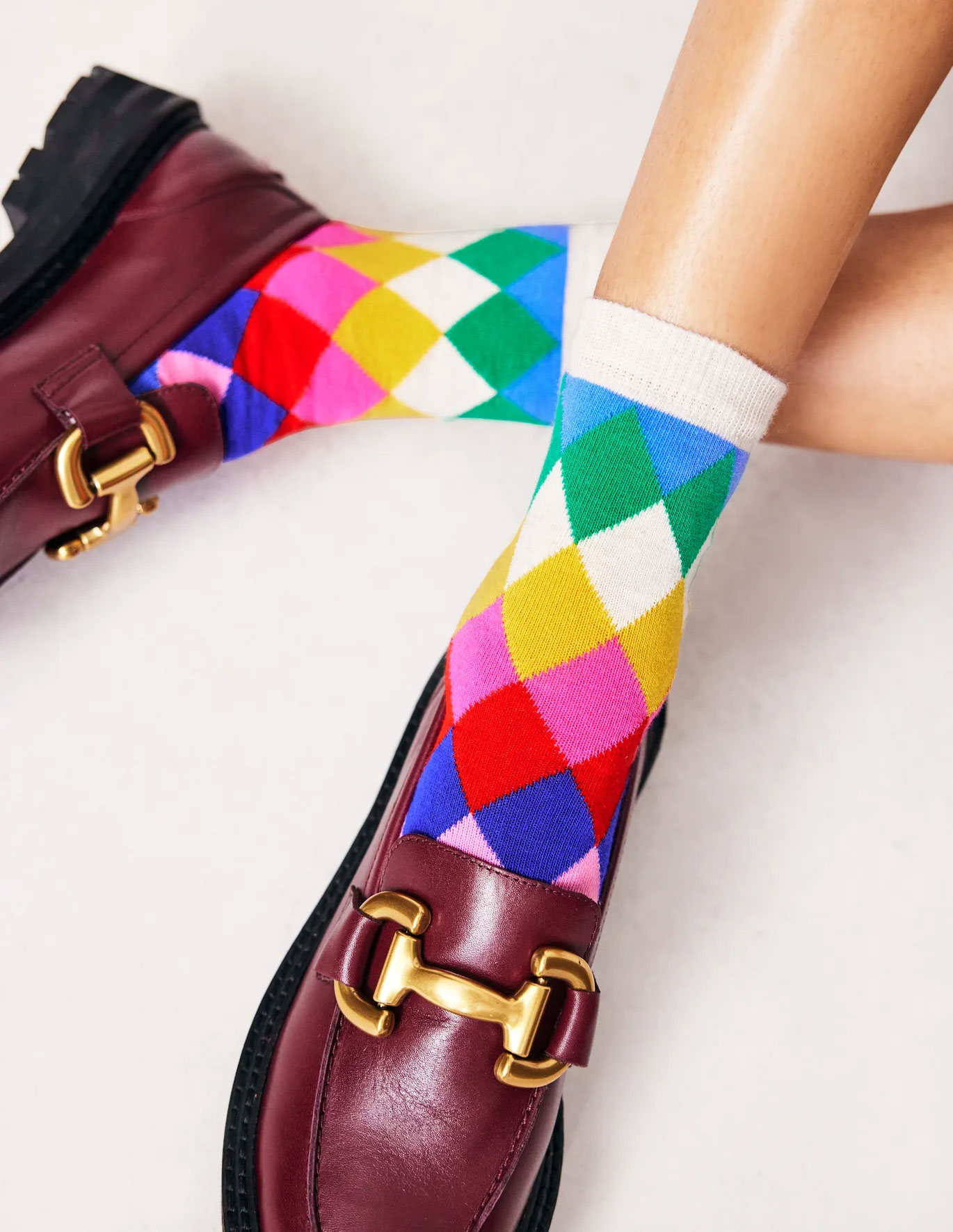 boden rainbow argyle socks