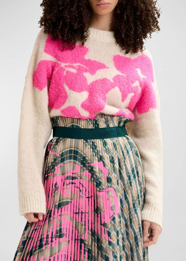 Garcon Floral Intarsia Knit Sweater