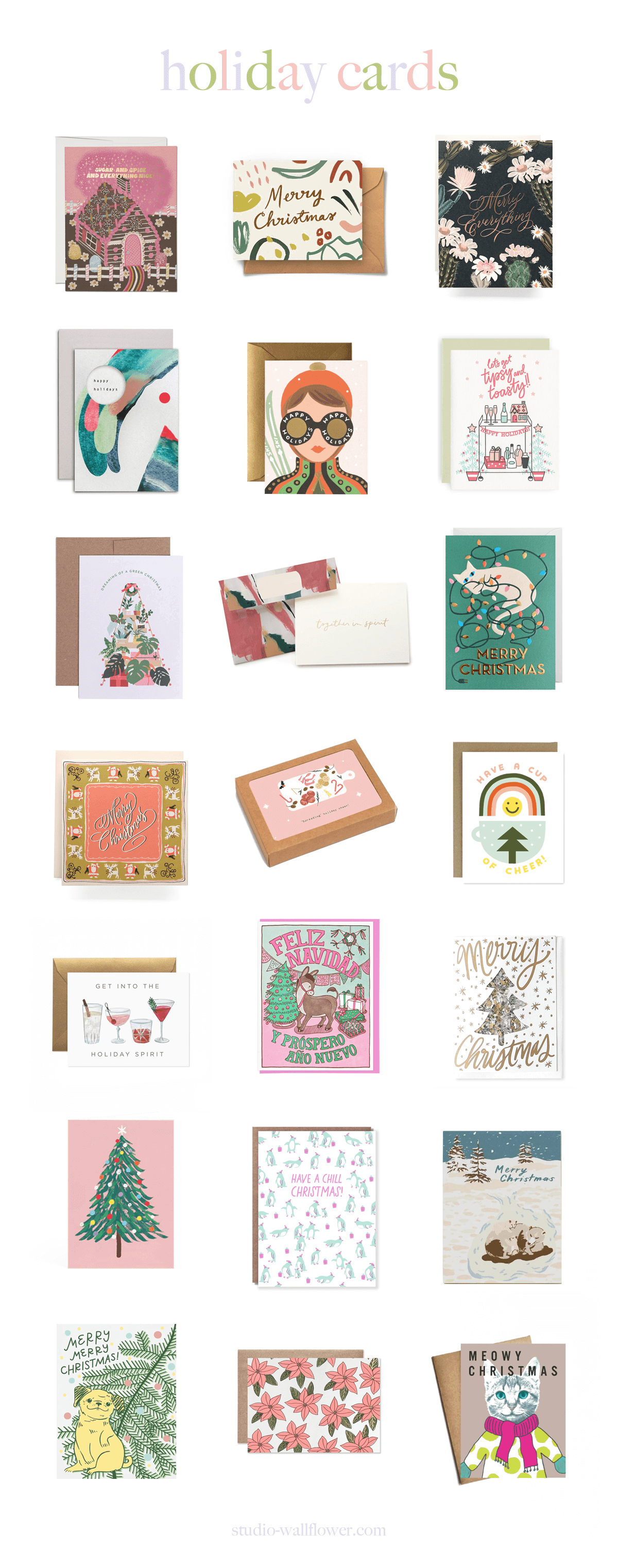 2021 Cute Modern Holiday Cards