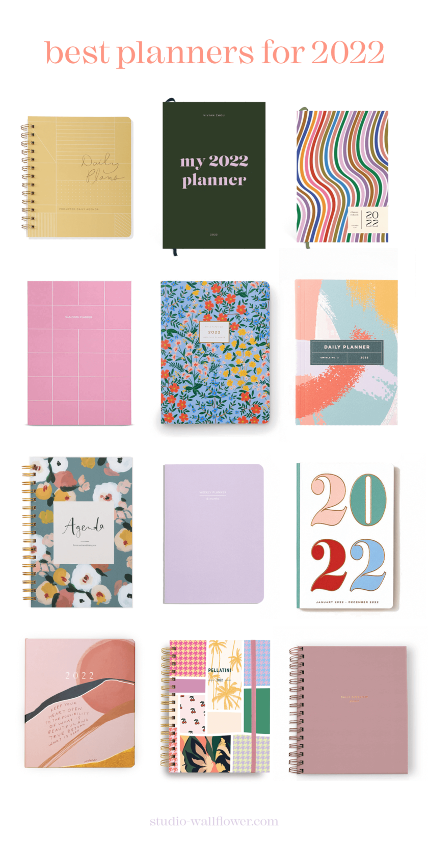 Best 2022 Planners | Our Favorite Planners 2022 | Studio Wallflower