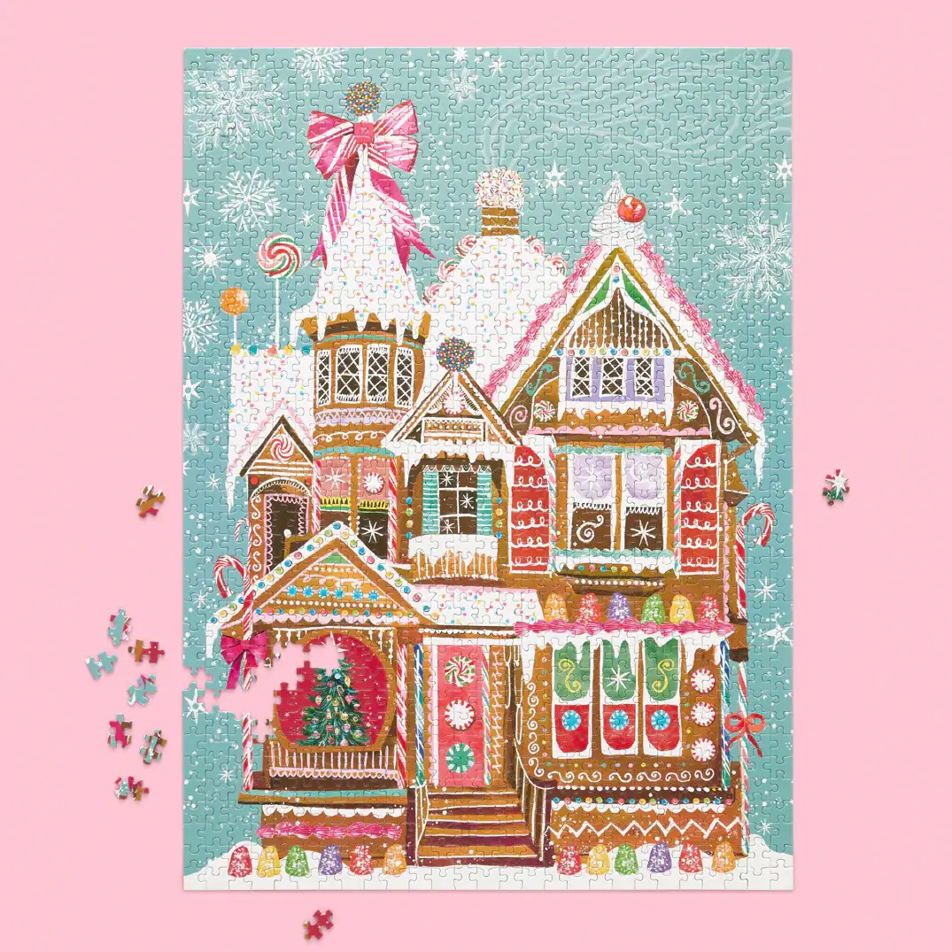 katie daisy gingerbread house christmas puzzle