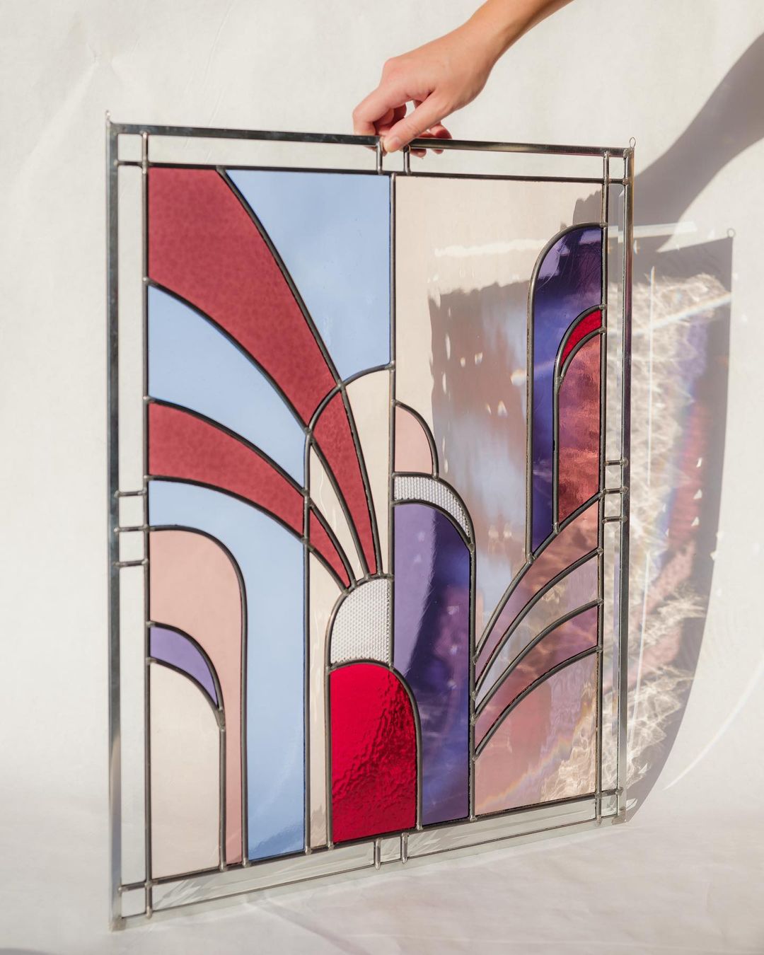 Stained glass bird suncatcher — Glass Art Studios