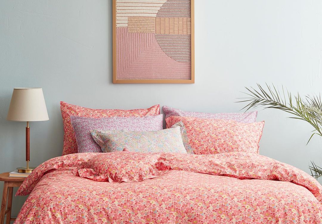 Coco & Wolf Liberty London Sheets - Coral Bedsheets