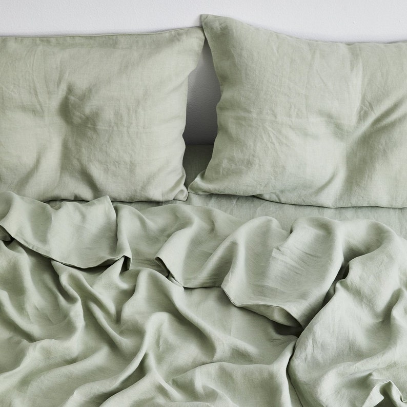 Mint green bedsheets
