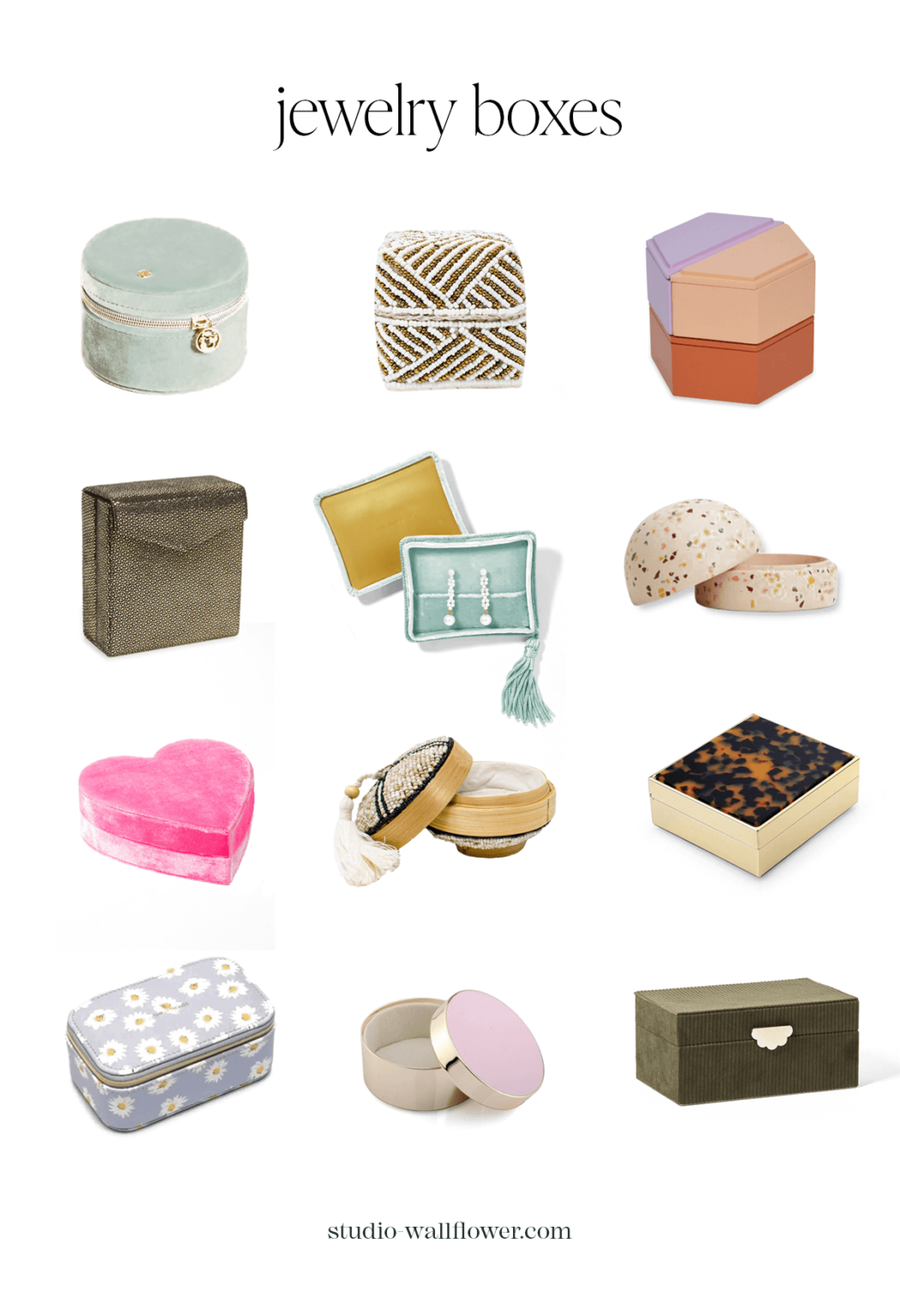 Jewelry Boxes Small Jewelry Boxes for Your Vanity wallflower