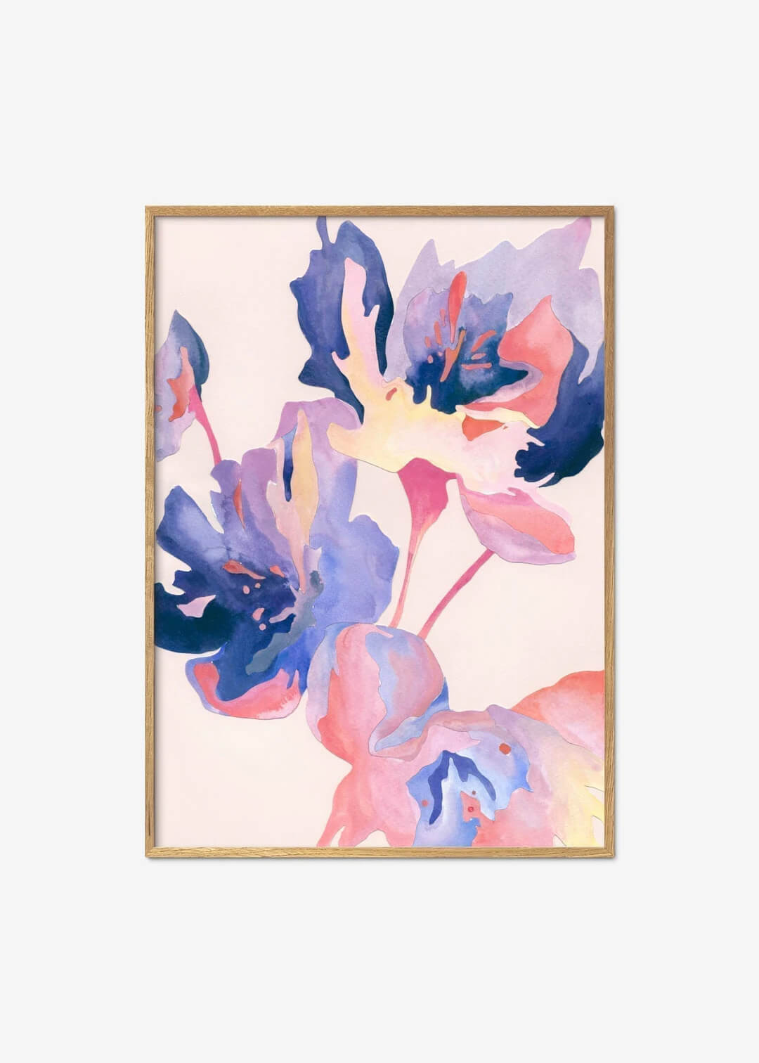 abstract floral petal piece art print by office banana