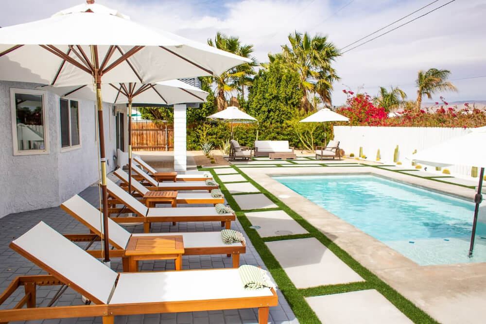 poolside at palm springs airbnb