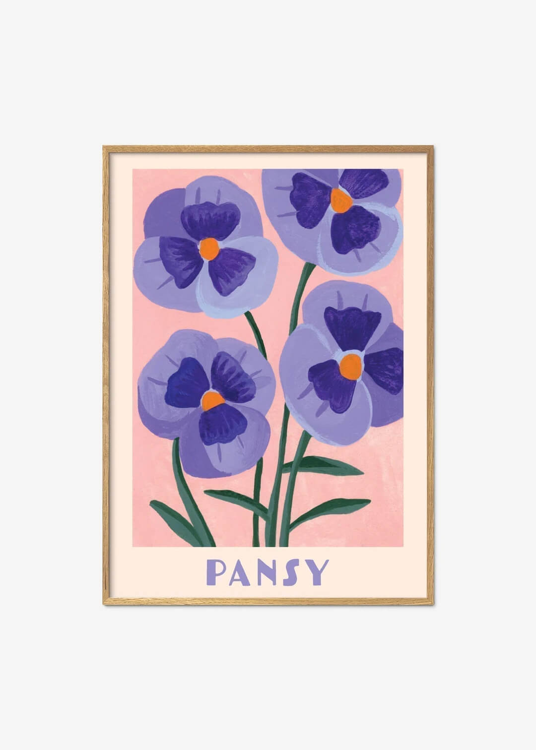 pansy art print by iga illustration