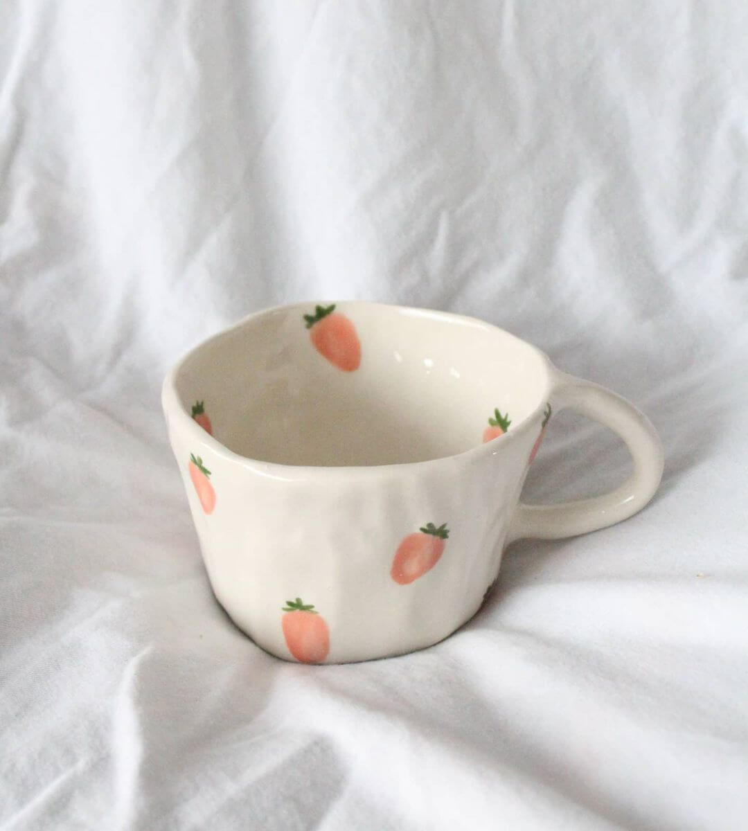 ceramic strawberry mug