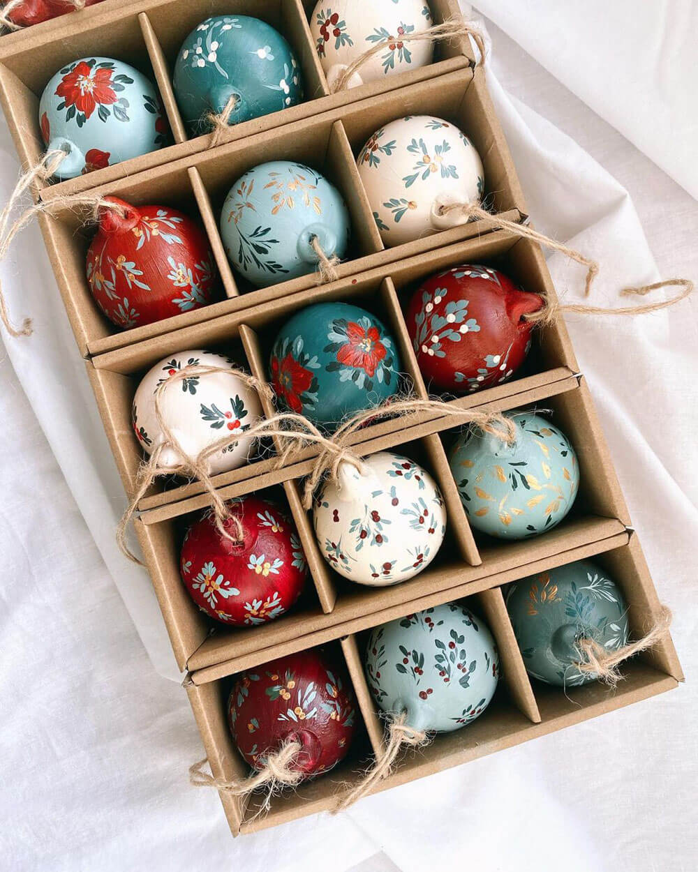 hand painted ornaments by lucy siviter