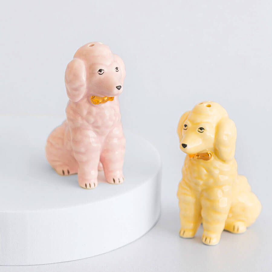 poodle salt and pepper shakers