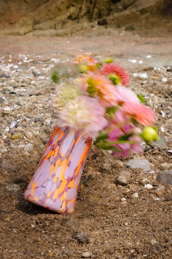 Peach Glow Glass Vase - Hand Blown by Maria Ida Design for Spring