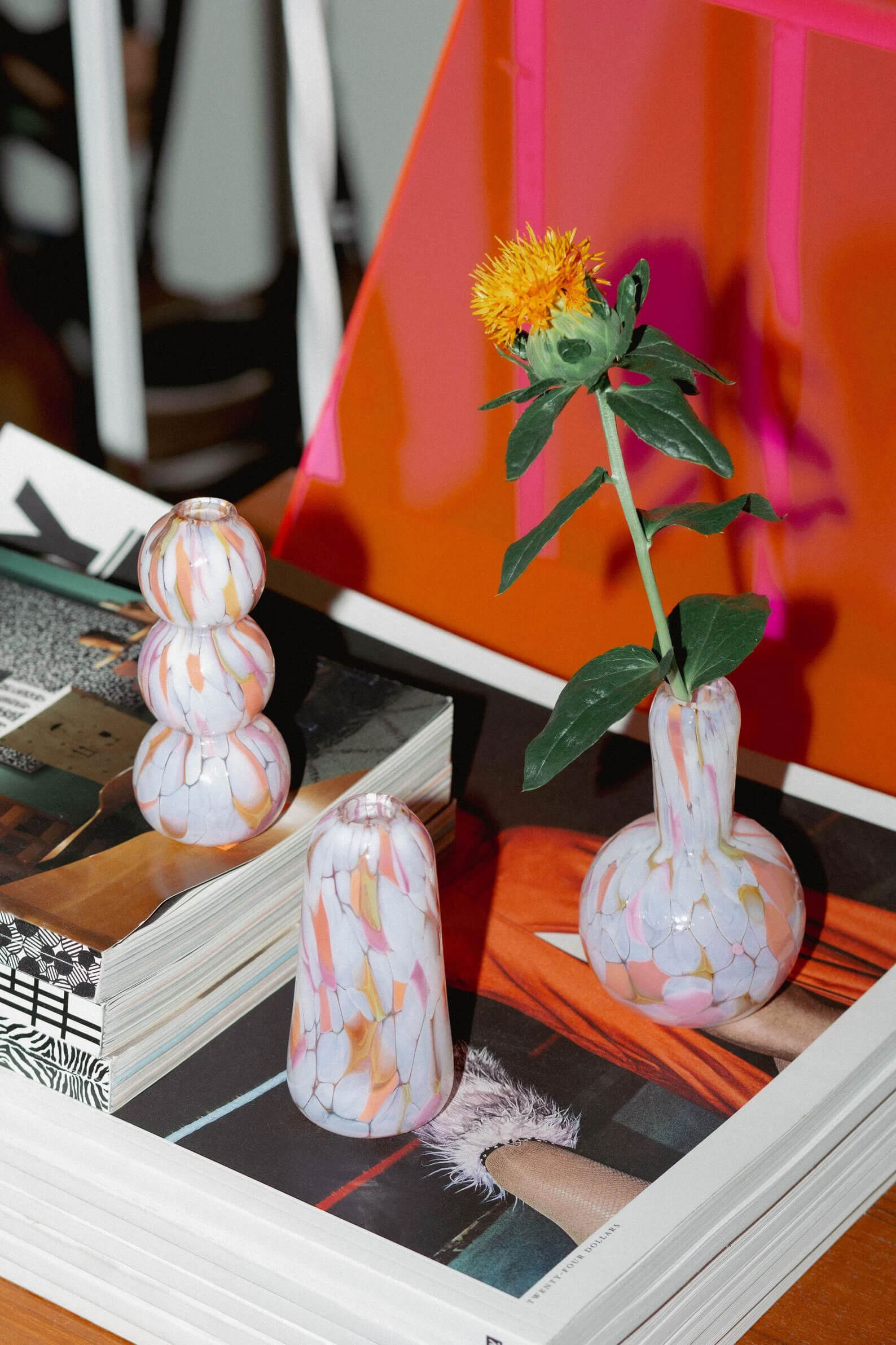 Glass Blown Neapolitan Mini Bud Vase from Maria Ida Designs