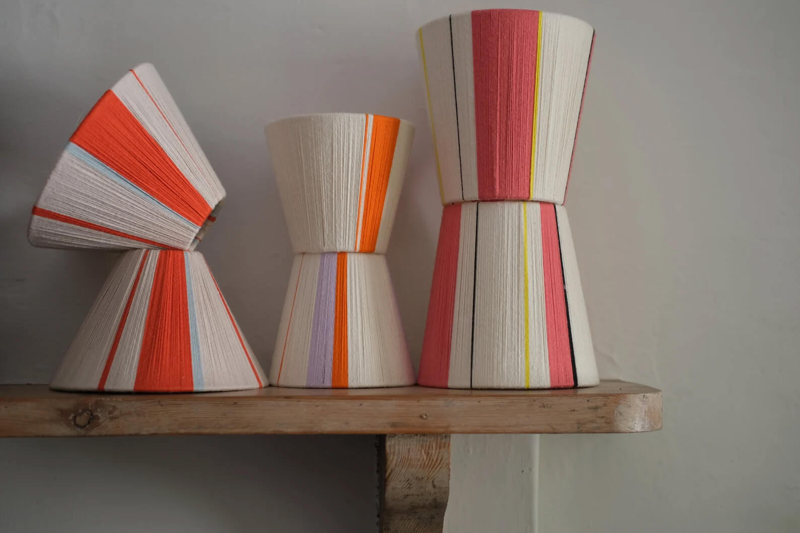 bright woven lampshades