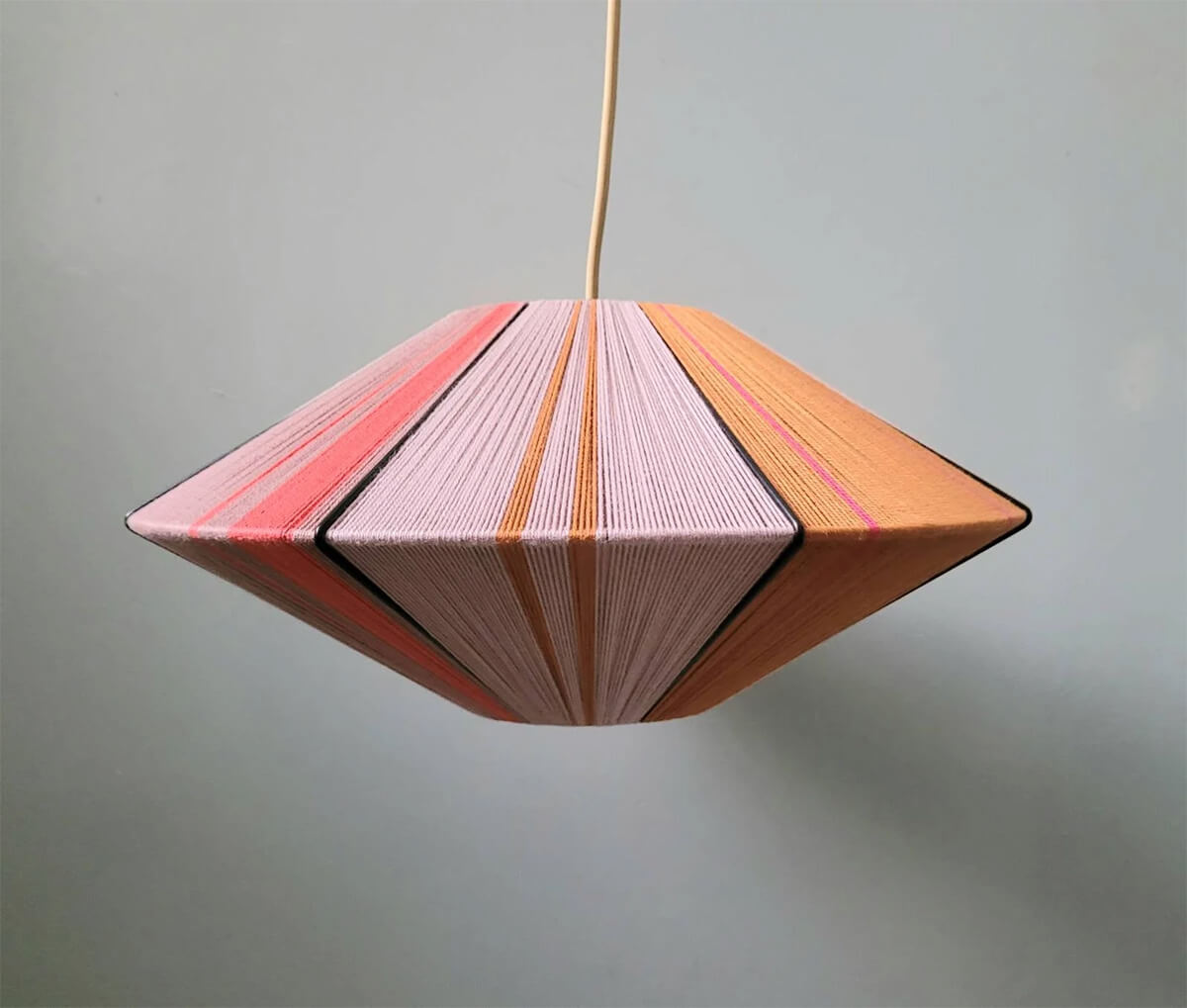 colorful funky woven lampshade