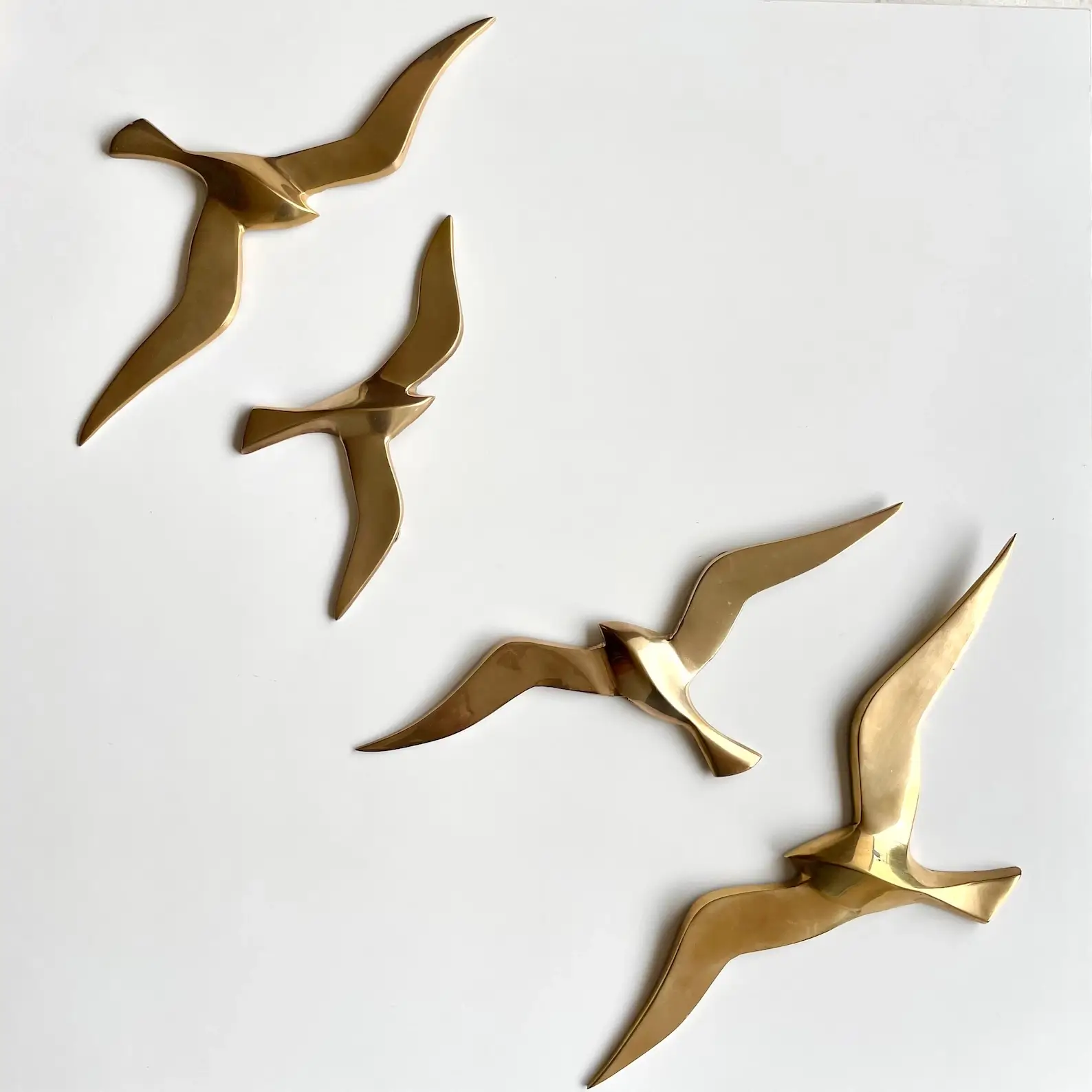 brass birds wings vintage wall art etsy decor