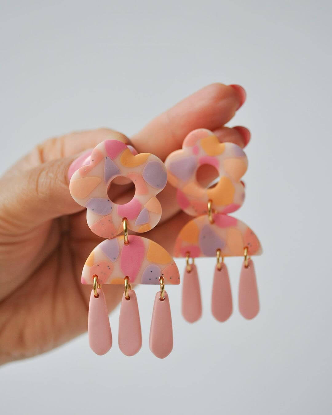 daisy clay earrings