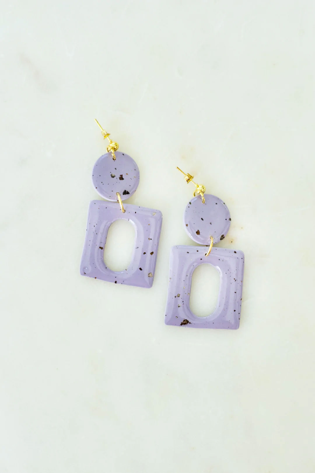 lavender earrings via shop wallflower