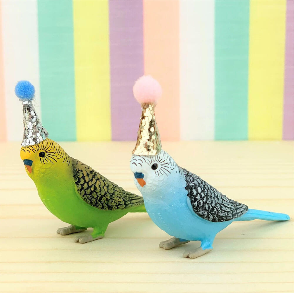 budgies sequin party hats for birds