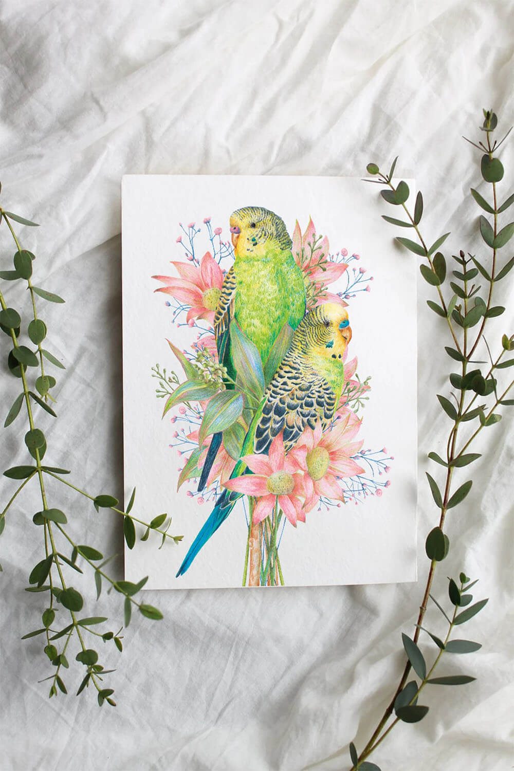thumbnail image 2 of Cute T-rex Green Budgie Dinosaur Shadow Parakeet Doodle\" Sticker For Sale By FandomizedRose 2 of 11