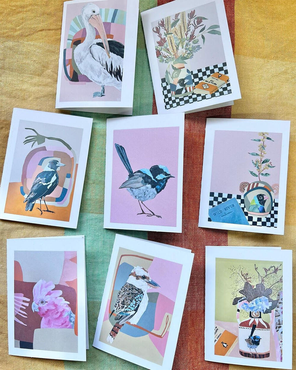 deb chapman bird paintings on cards
