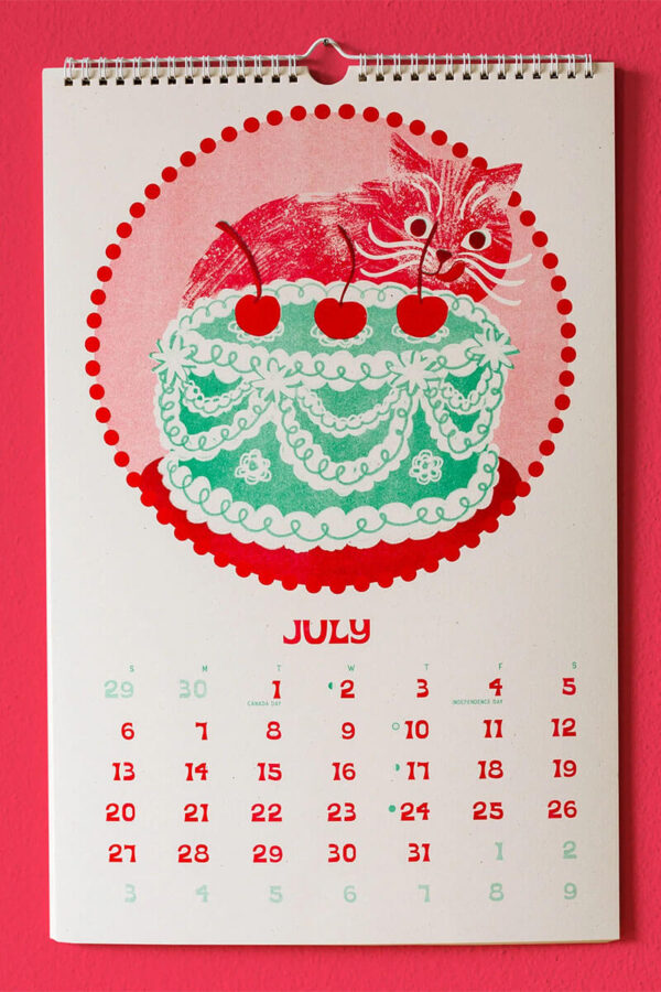 bromstad printing co 2025 calendar - cat calendar