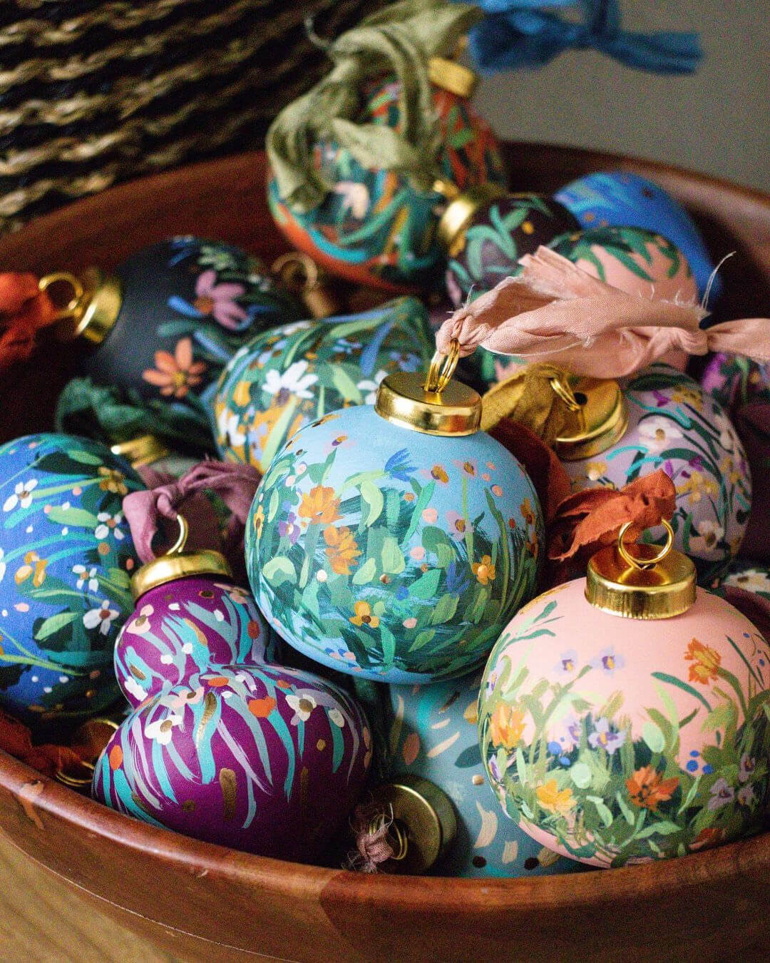 kacie landis painted ornaments