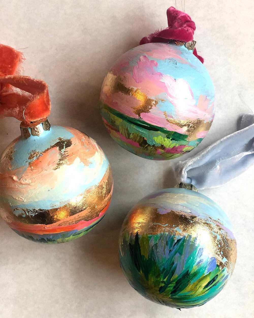 anna howell painted ornaments