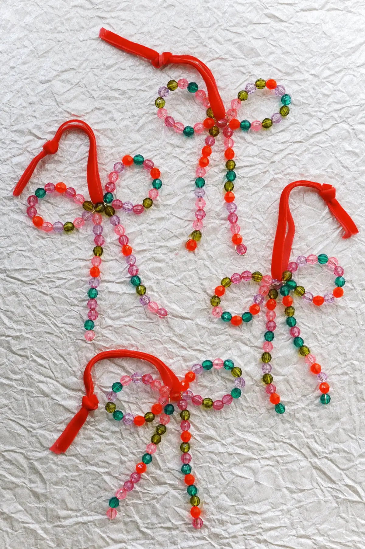 colorful bow ornaments by wallflower