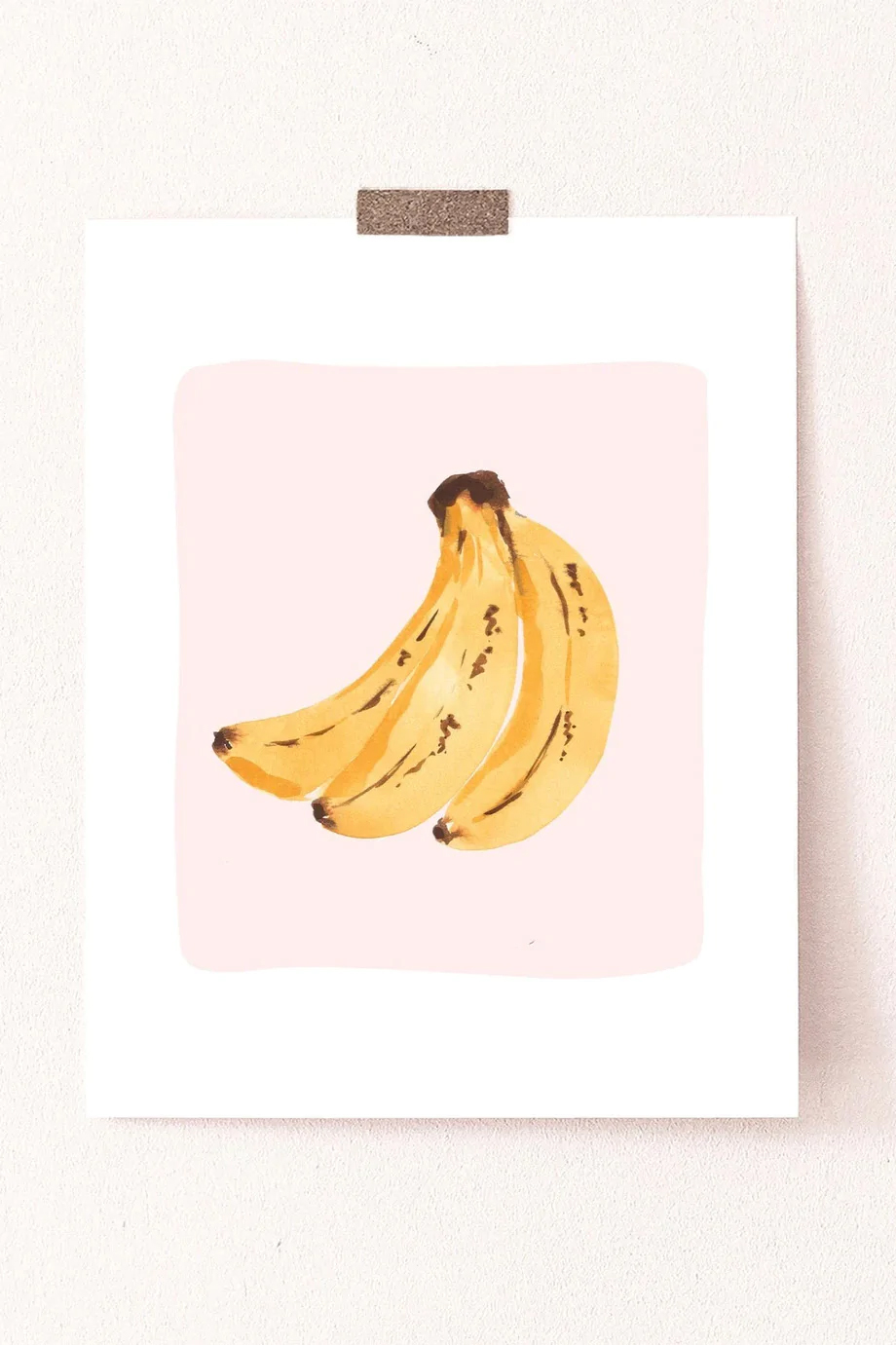bananas fruit decor art print by Sabina Fenn