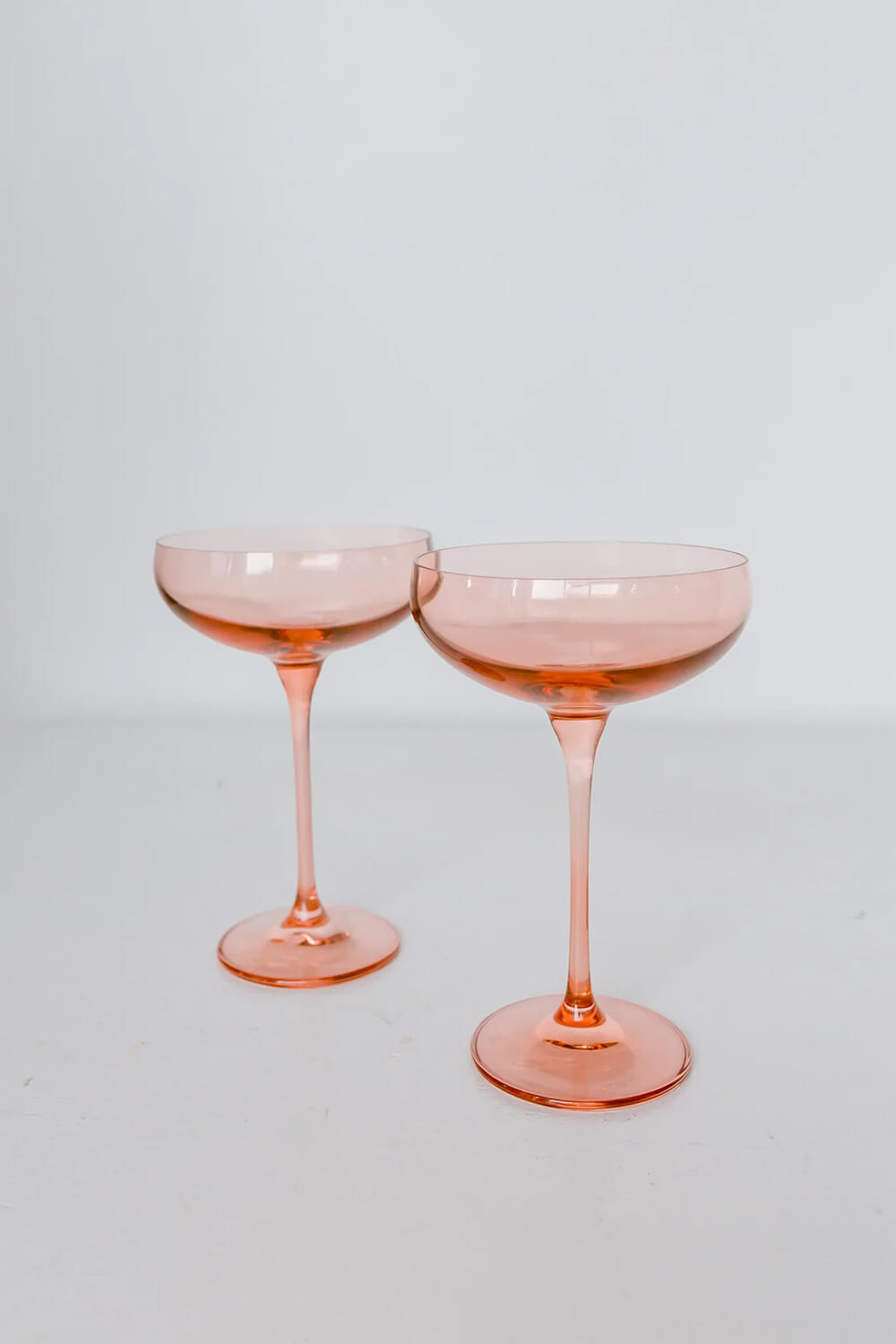 estelle colored glasses pink champagne coupes - cute valentine's day gift ideas