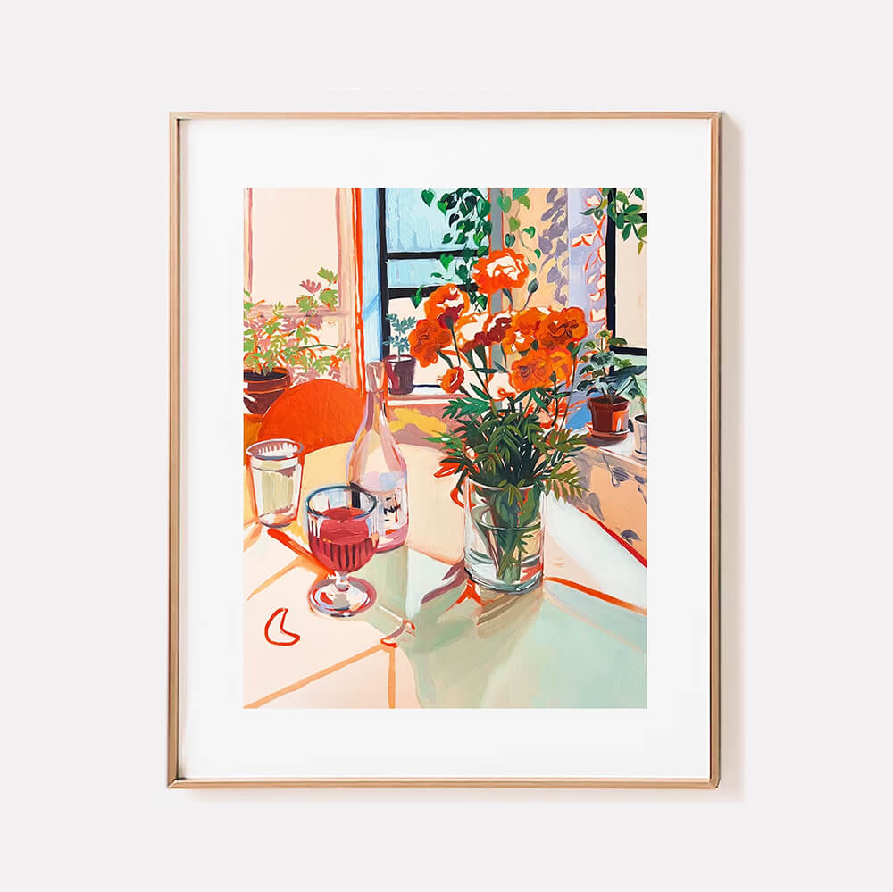 floral still life art print by anissa riviere