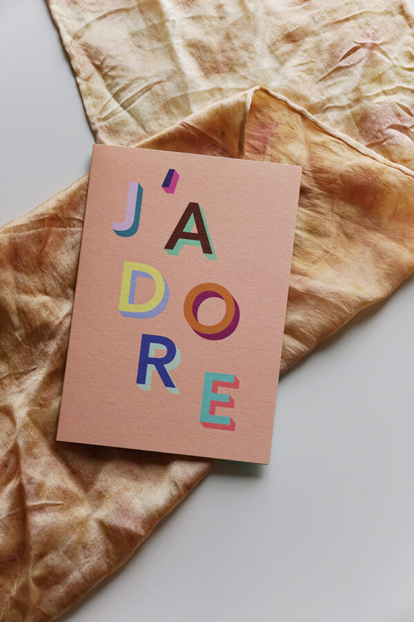 pop j'adore greeting card by pavilion